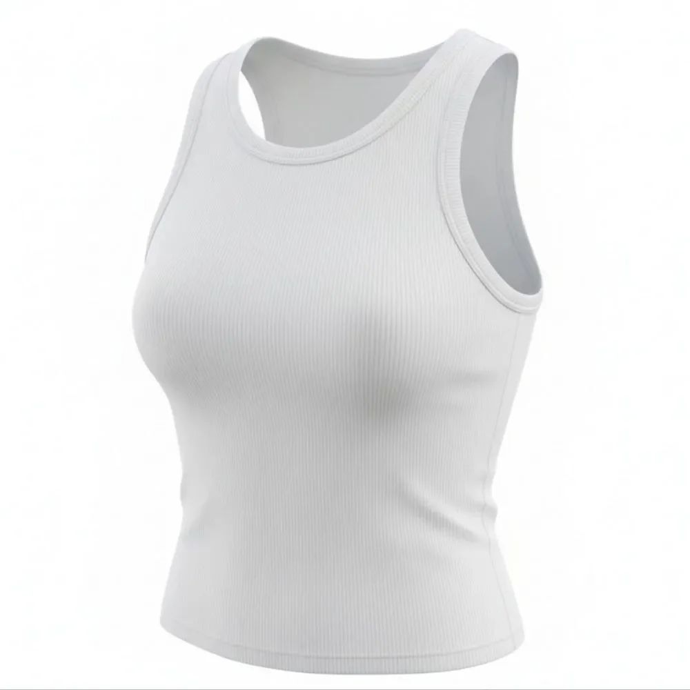 Great Condition- White Ribbed Tank Top